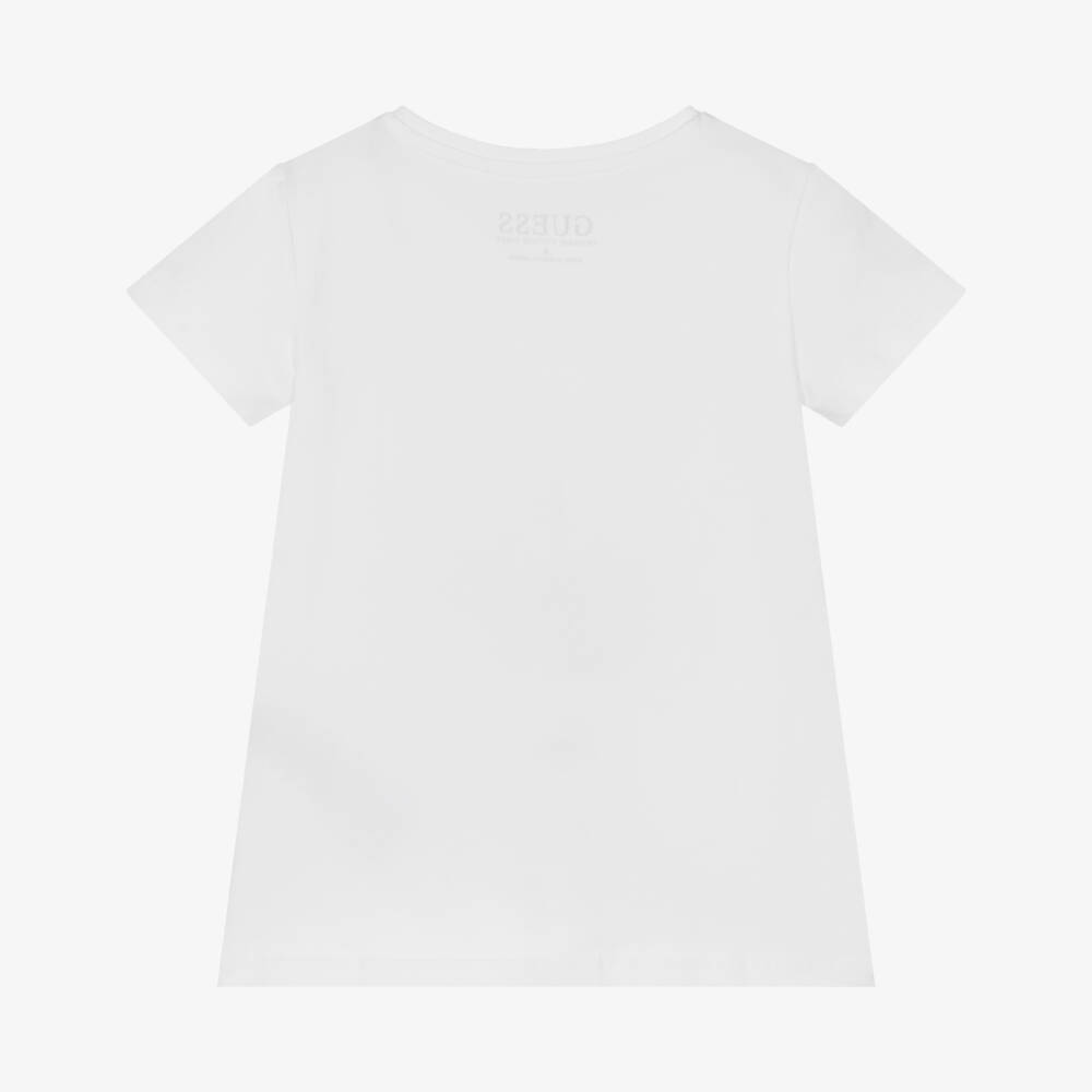 Guess-Girls Floral Emblem Cotton Tee | Childrensalon Outlet