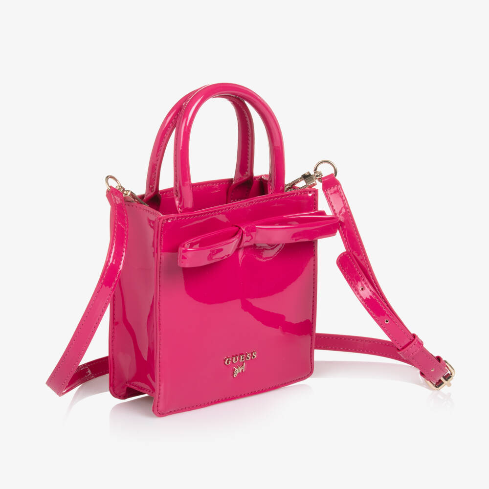 Guess-Girls Fuchsia Bowed Chic Handbag | Childrensalon Outlet