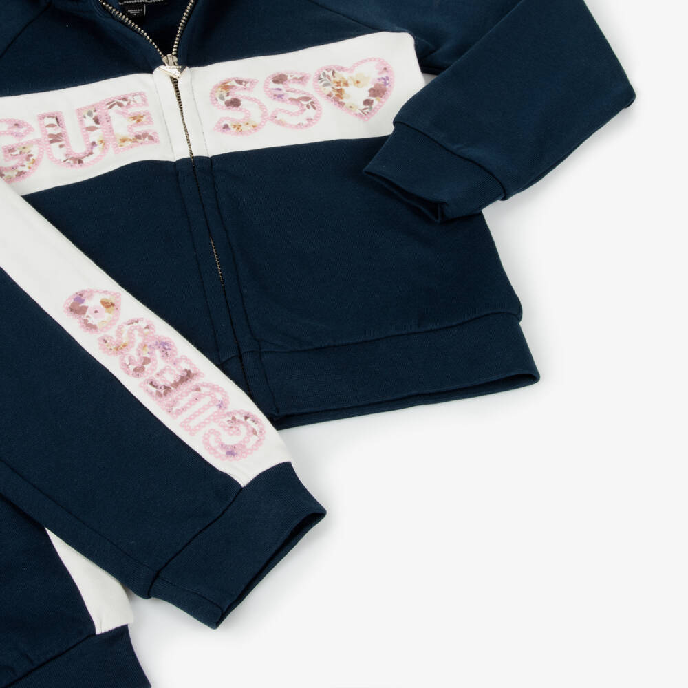 Guess-Girls Glittering Blue Tracksuit Delight | Childrensalon Outlet