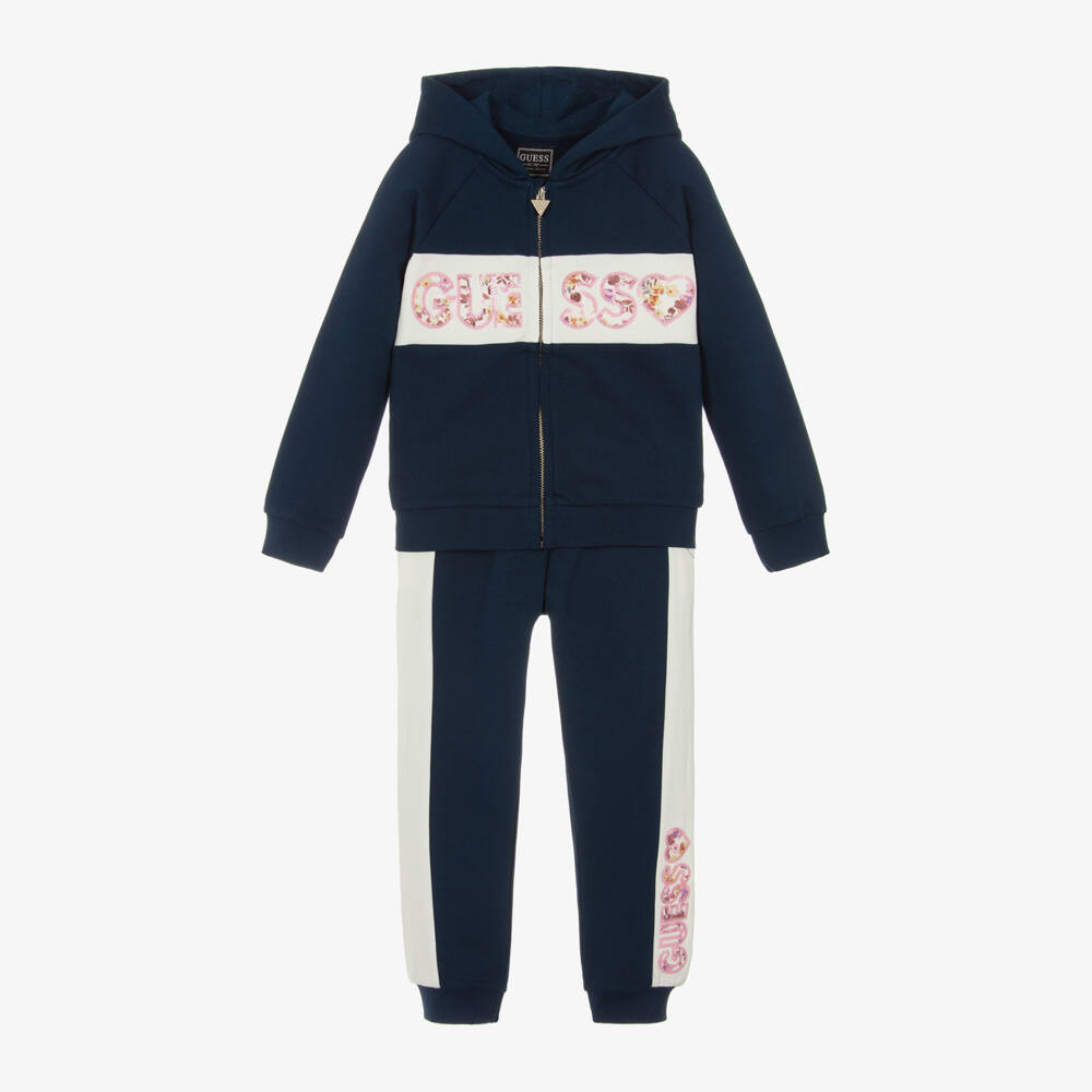 Guess-Girls Glittering Blue Tracksuit Delight | Childrensalon Outlet