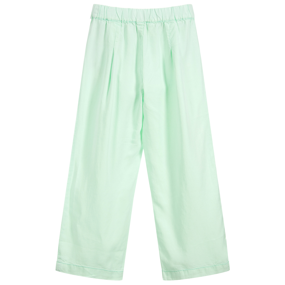 Guess-Girls Green Wide Leg Trousers | Childrensalon Outlet