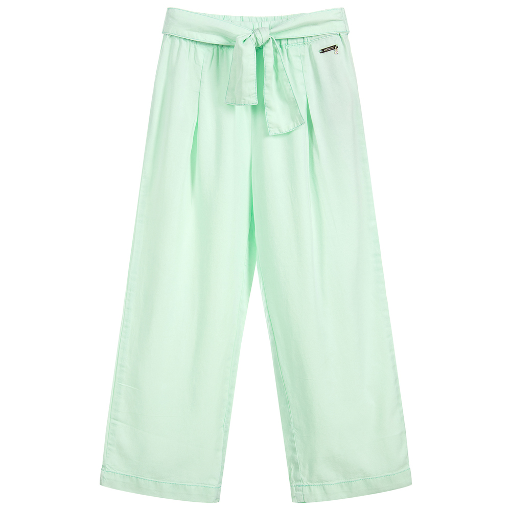 Guess - Girls Green Wide Leg Trousers | Childrensalon