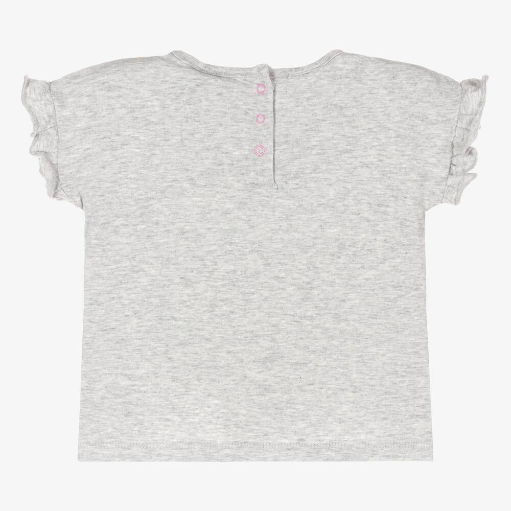 Guess-Серая хлопковая футболка с принтом-сумкой | Childrensalon Outlet