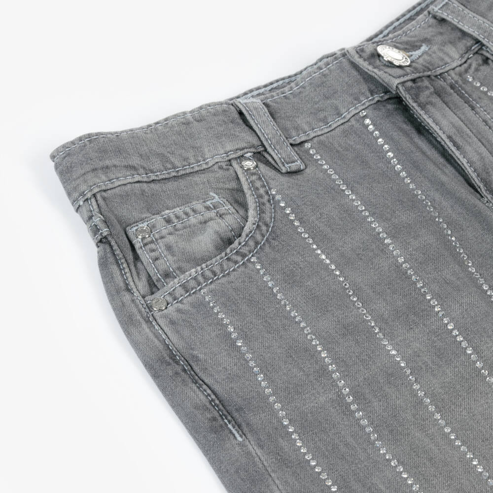 Guess-جينز دنيم بديامونتي لون رمادي للبنات | Childrensalon Outlet