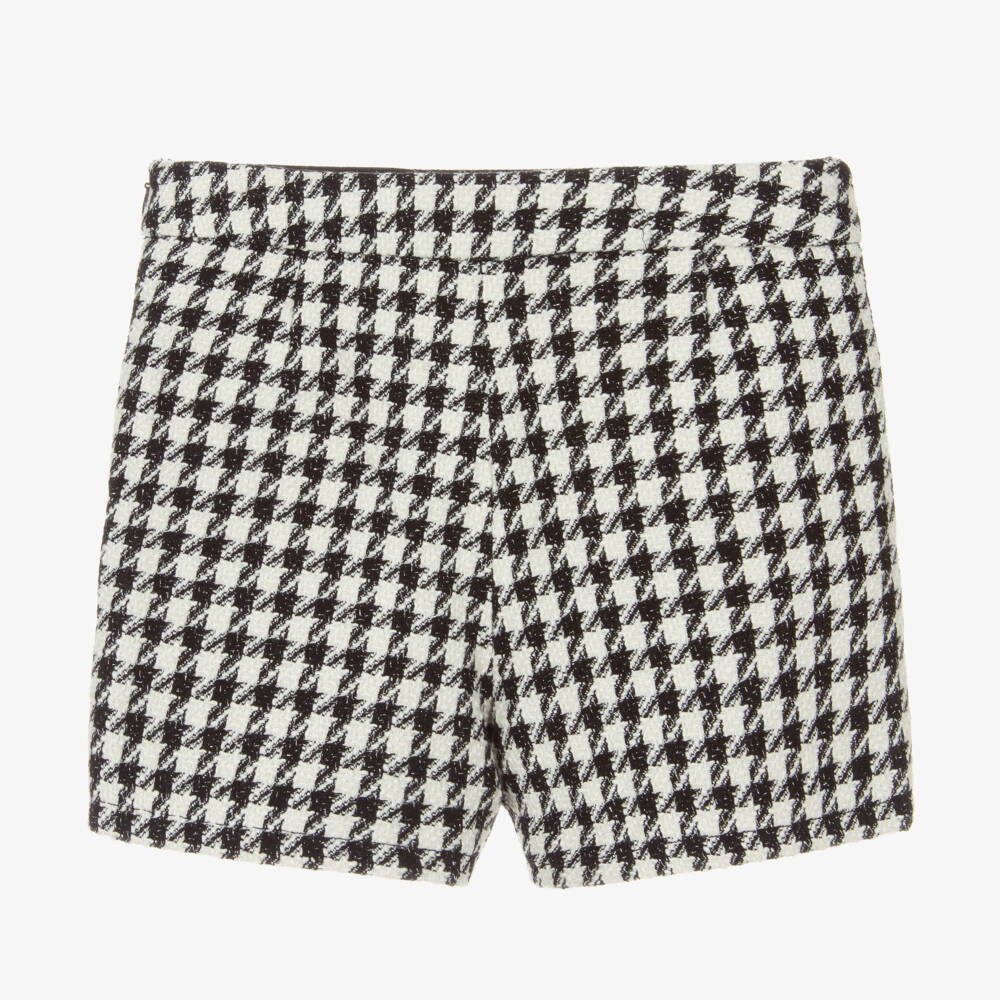 Guess-Girls Houndstooth Tweed Shorts | Childrensalon Outlet