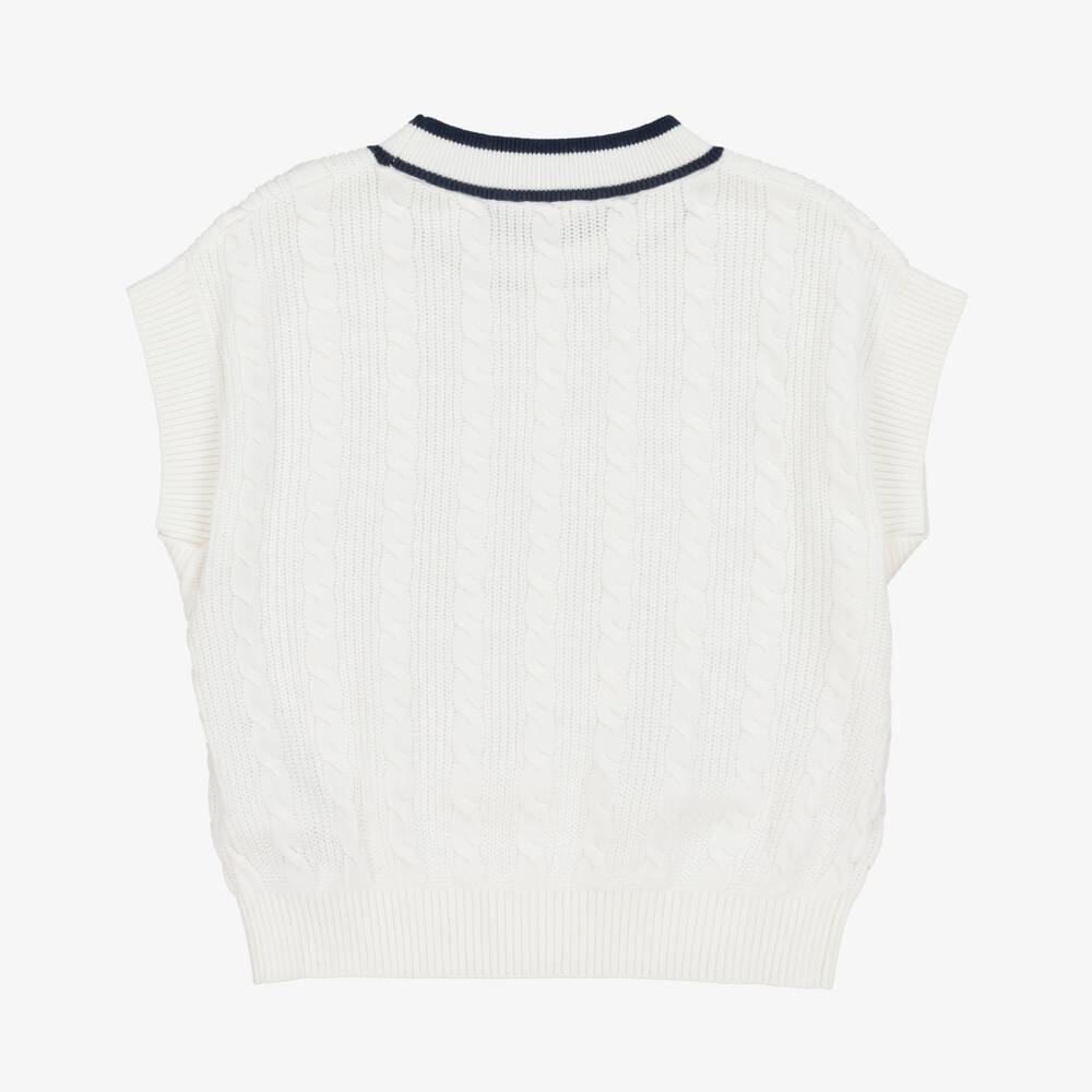Guess-Girls Ivory Cable-Knit Sweater Top | Childrensalon Outlet