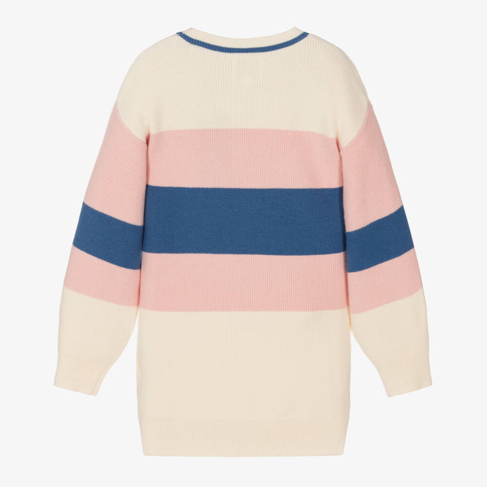 Guess-Girls Ivory Colourblock Knit Dress | Childrensalon Outlet