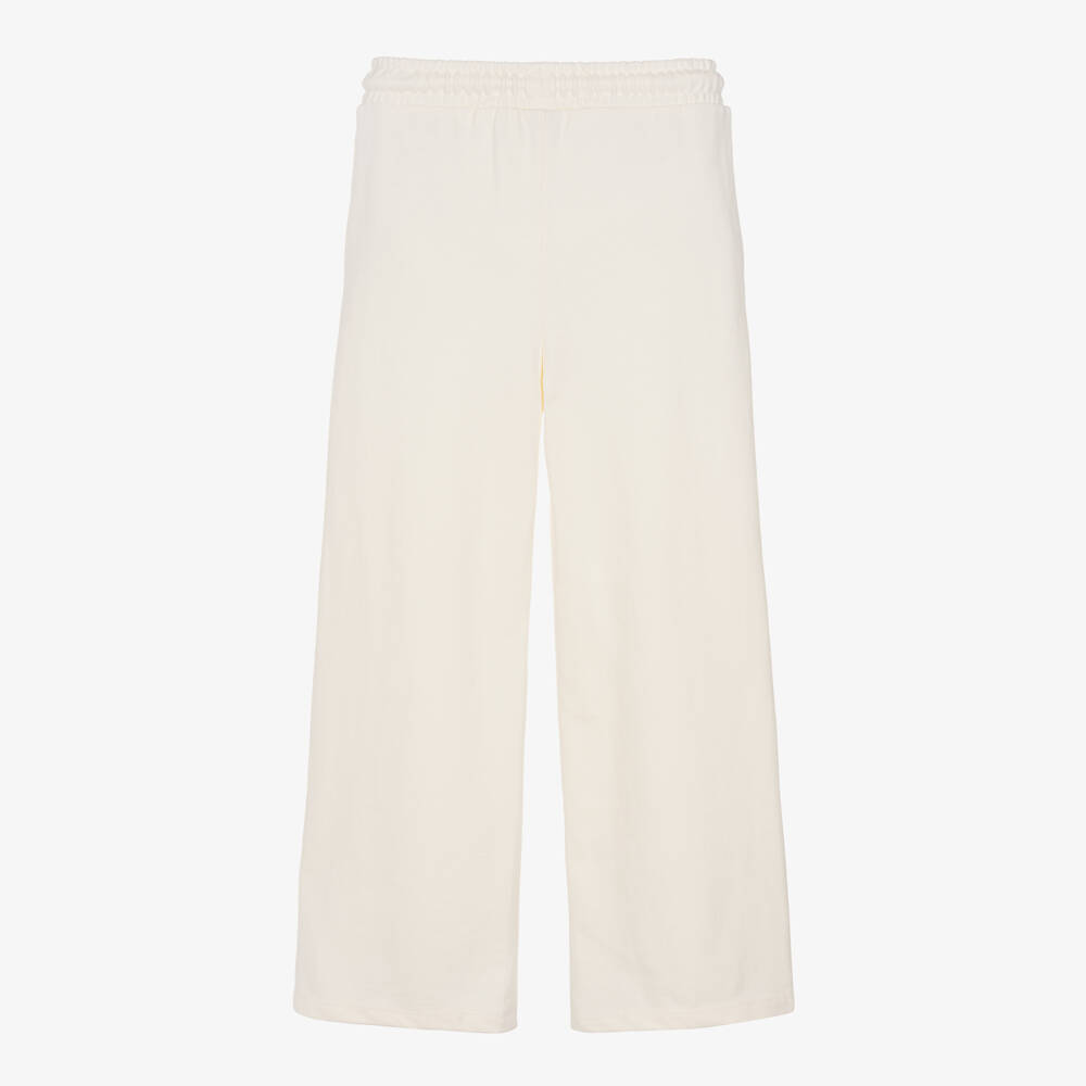 Guess-Girls Ivory Cotton Casual Joggers | Childrensalon Outlet