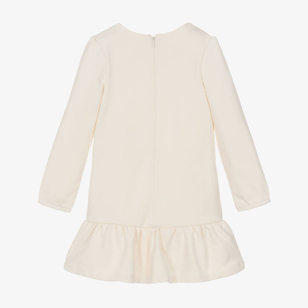 Guess-Girls Ivory Cotton jersey Trompe L'Oeil Bag Dress | Childrensalon Outlet