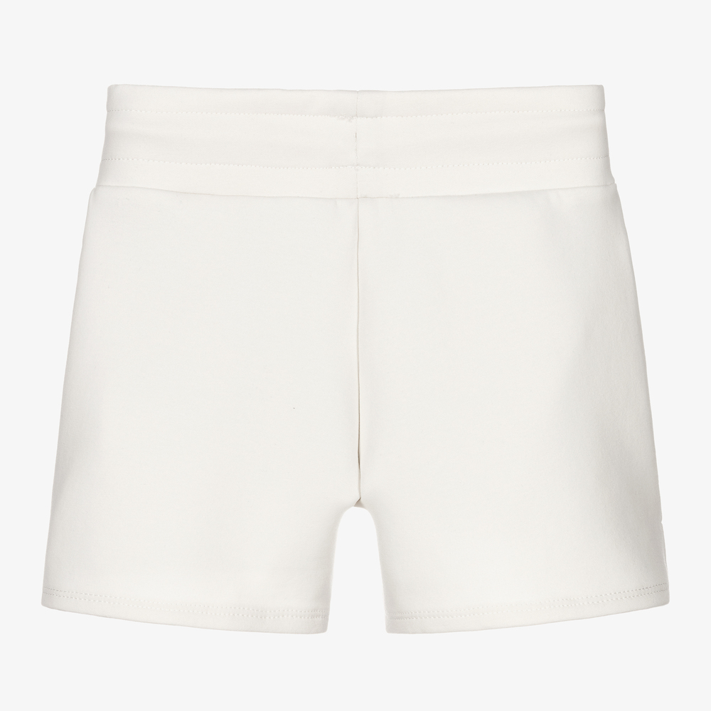 Guess-Girls Ivory Cotton Shorts | Childrensalon Outlet