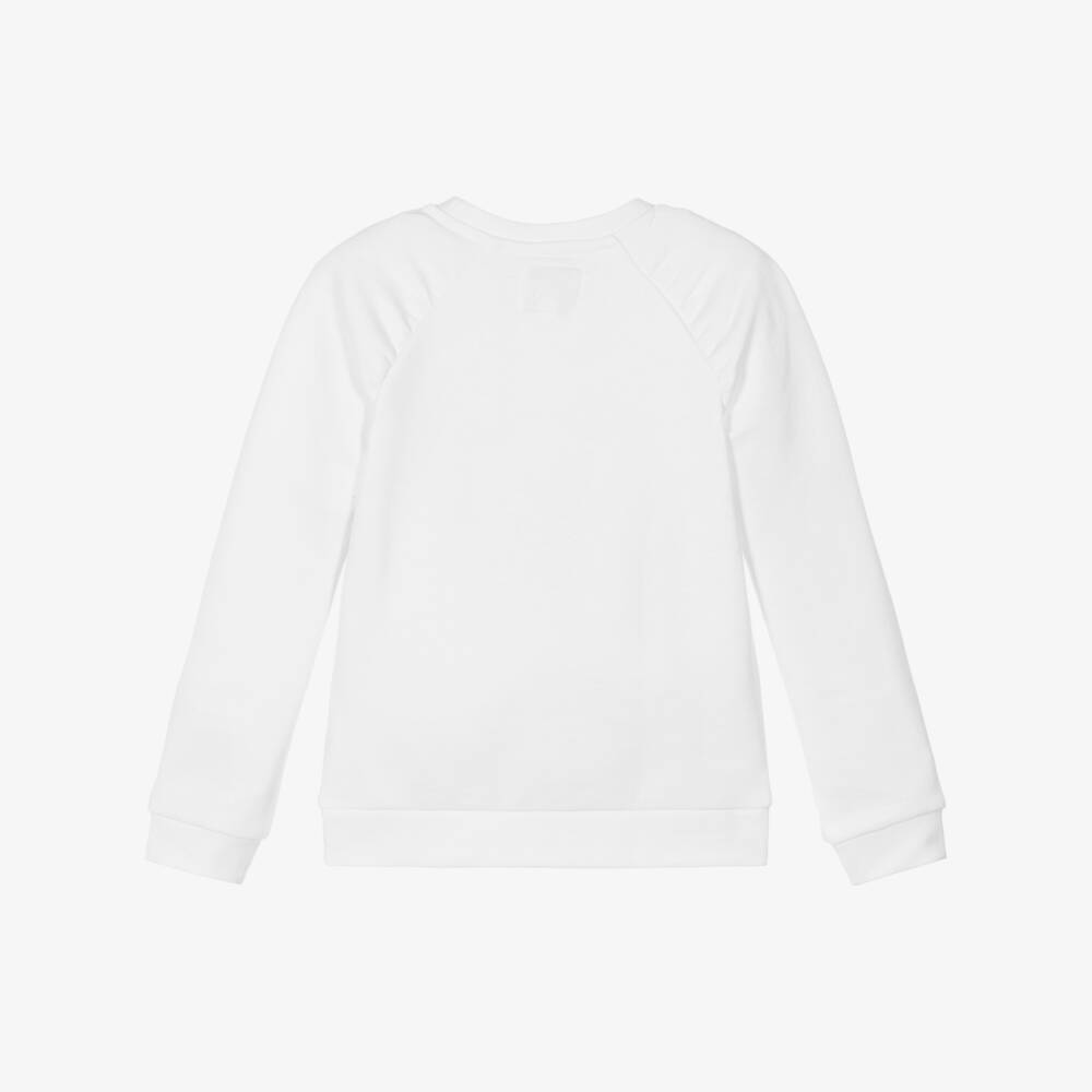 Guess-Girls Ivory Cotton Teddy Top | Childrensalon Outlet