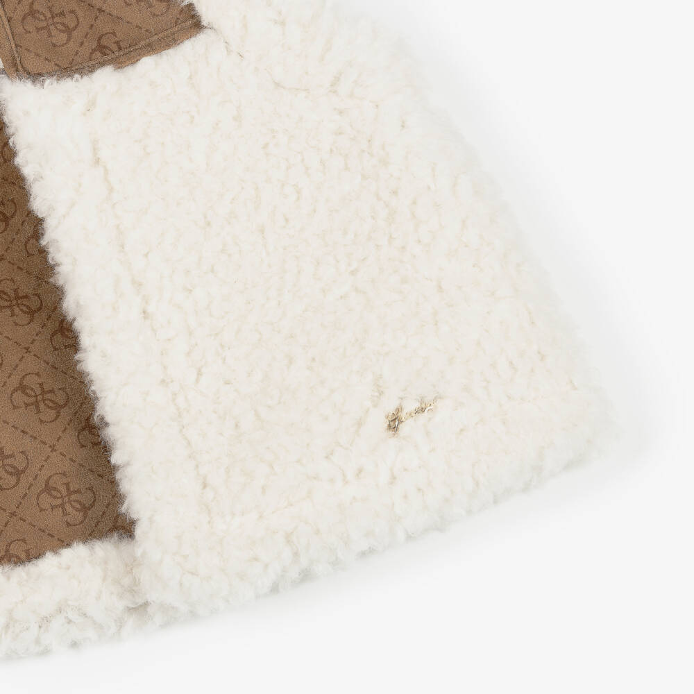 Guess-Girls Ivory Faux Fur Vest | Childrensalon Outlet