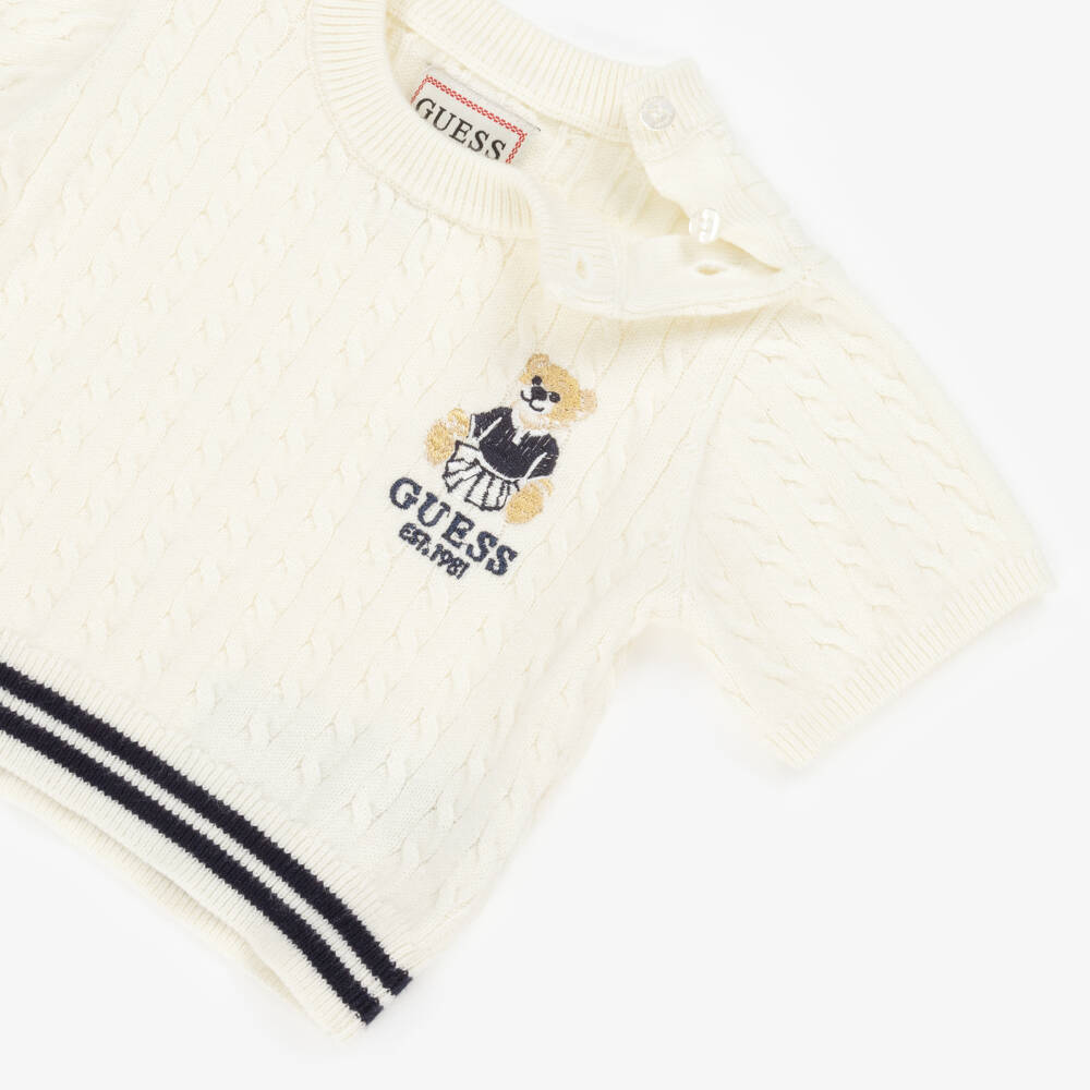 Guess-Girls Ivory Knit Ensemble with Skirt | Childrensalon Outlet