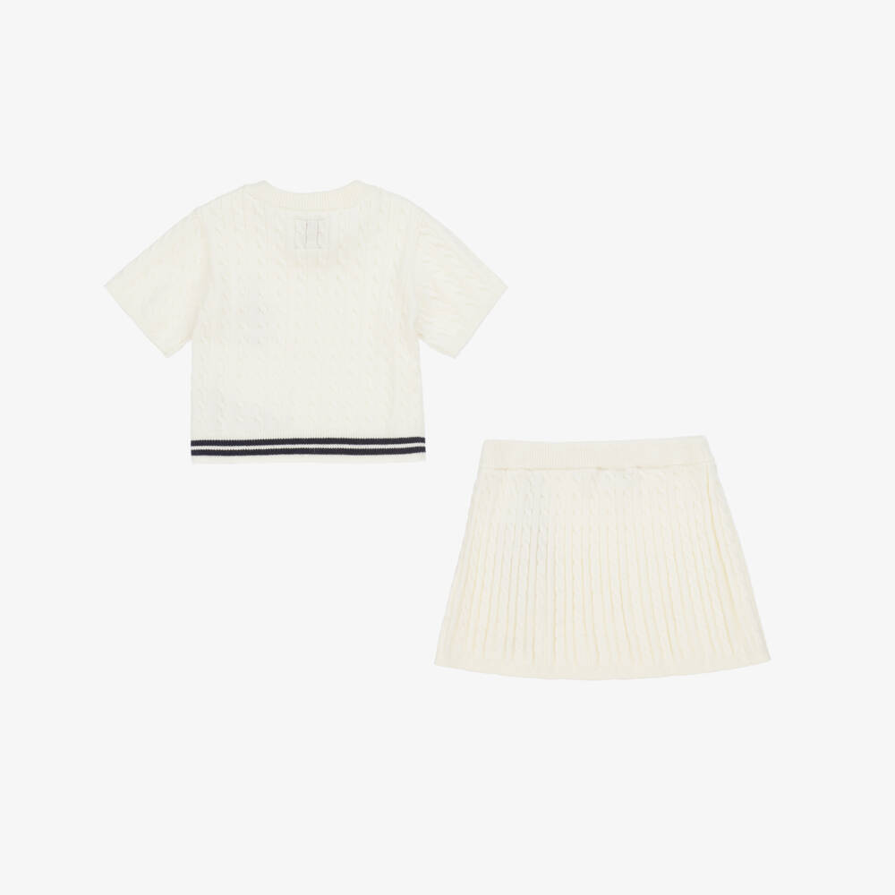 Guess-Girls Ivory Knit Ensemble with Skirt | Childrensalon Outlet