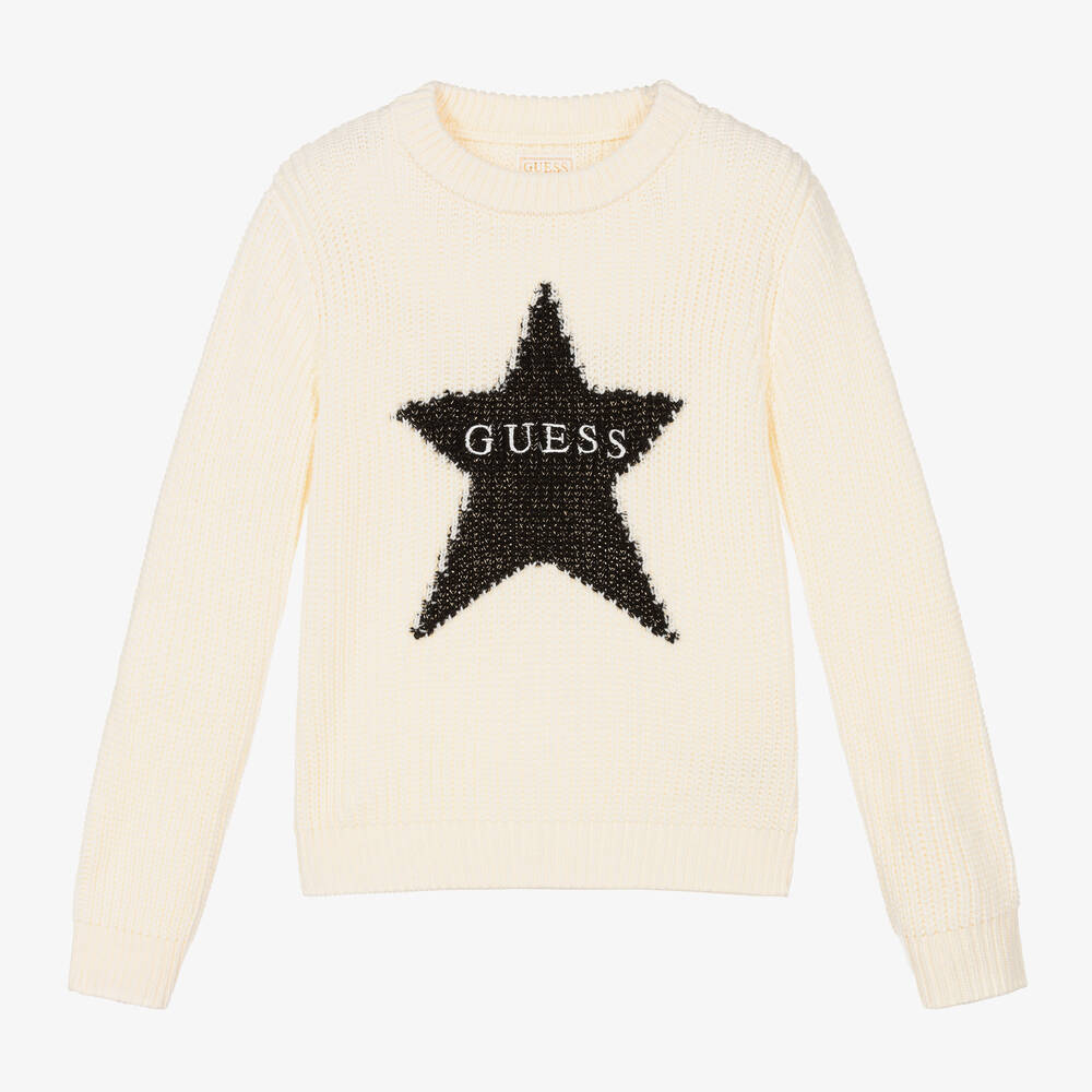 White guess crewneck sale