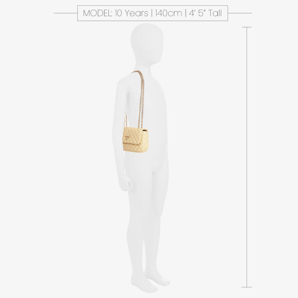 Guess-Girls Ivory Quilted Shoulder Bag (18cm) | Childrensalon Outlet