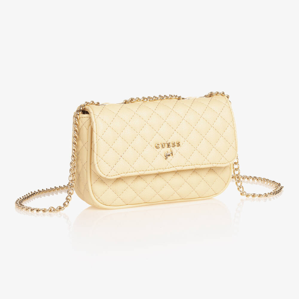 Guess-Girls Ivory Quilted Shoulder Bag (18cm) | Childrensalon Outlet
