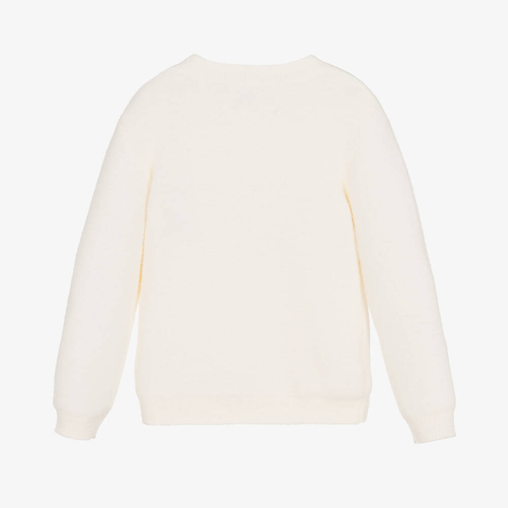 جيس-بلوفر بطبعة قلب ترتر مزيج فيسكوز لون عاجي | Childrensalon Outlet