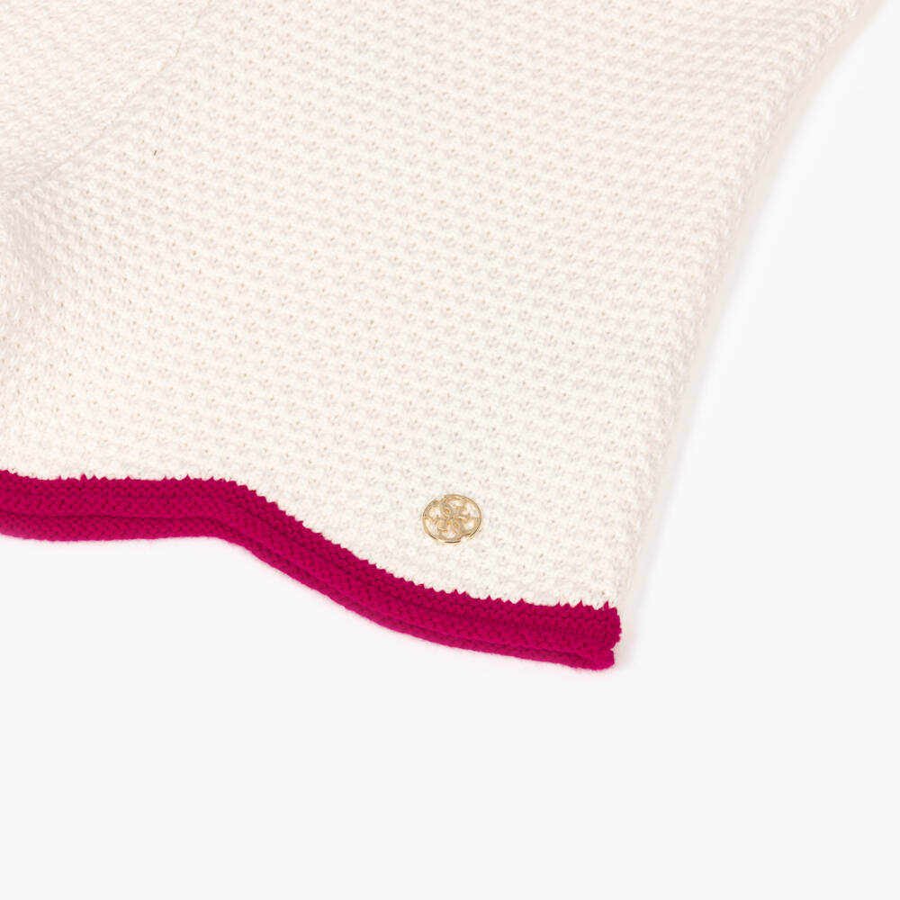 Guess-Girls' Ivory Textured Knit Shorts | Childrensalon Outlet