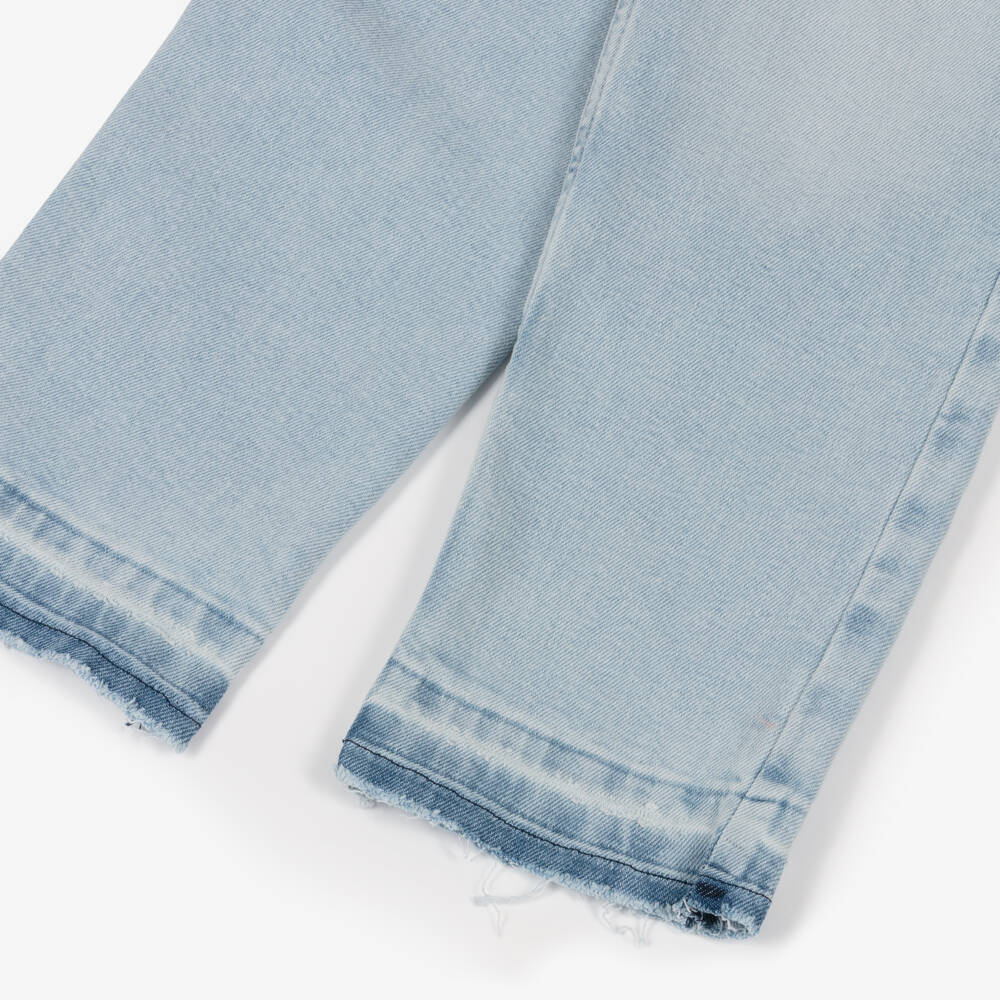Guess-Girls Light Blue Straight Denim Trousers | Childrensalon Outlet