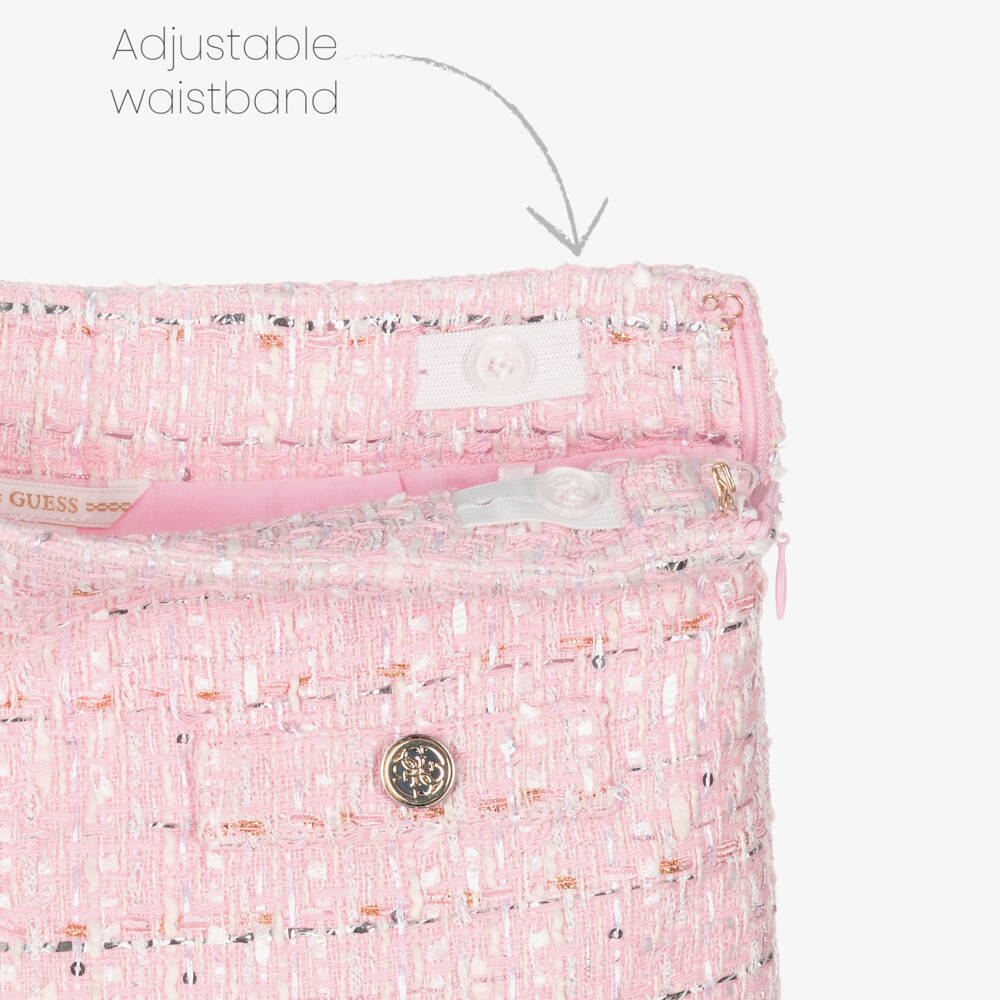 Guess-Girls Light Rose Tweed Skirt | Childrensalon Outlet