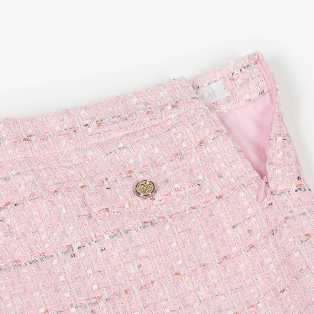 Guess-Girls Light Rose Tweed Skirt | Childrensalon Outlet