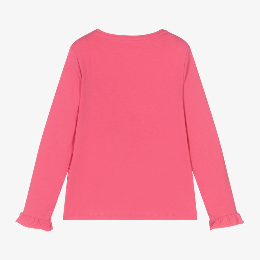 Guess-Girls Long Sleeve Pink Tee | Childrensalon Outlet