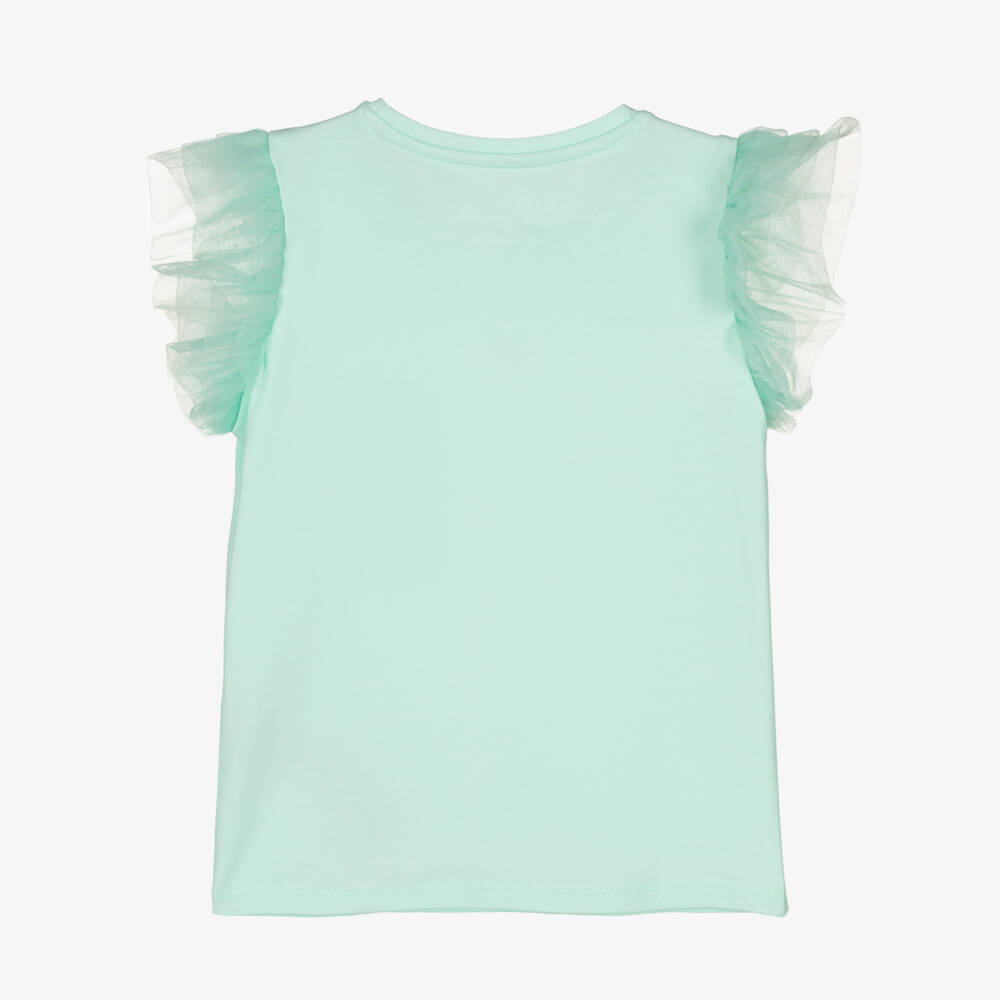 Guess-Girls Mint Flutter-Sleeve Tee | Childrensalon Outlet