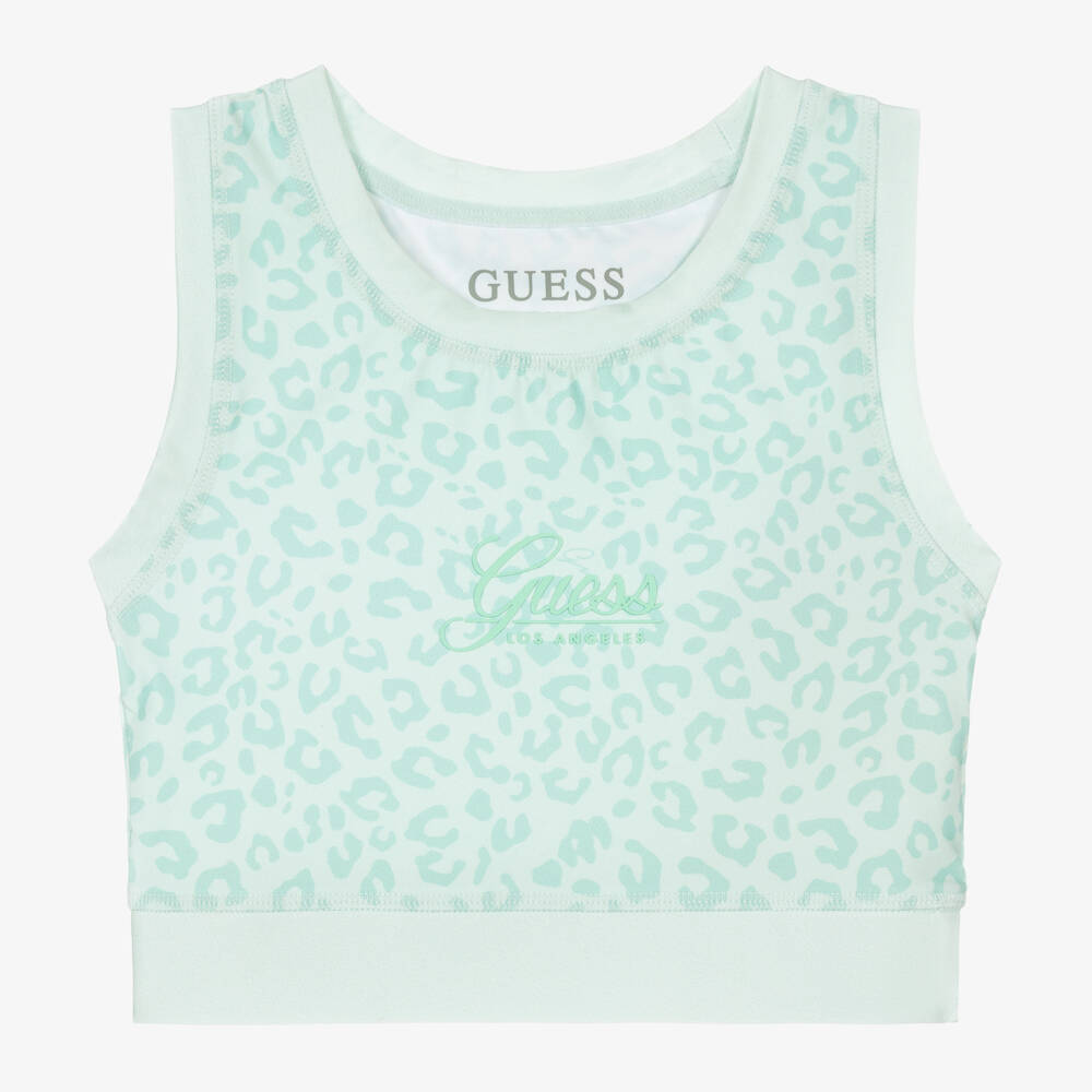 Guess - Мятно-зеленый укороченный топ для девочек | Childrensalon