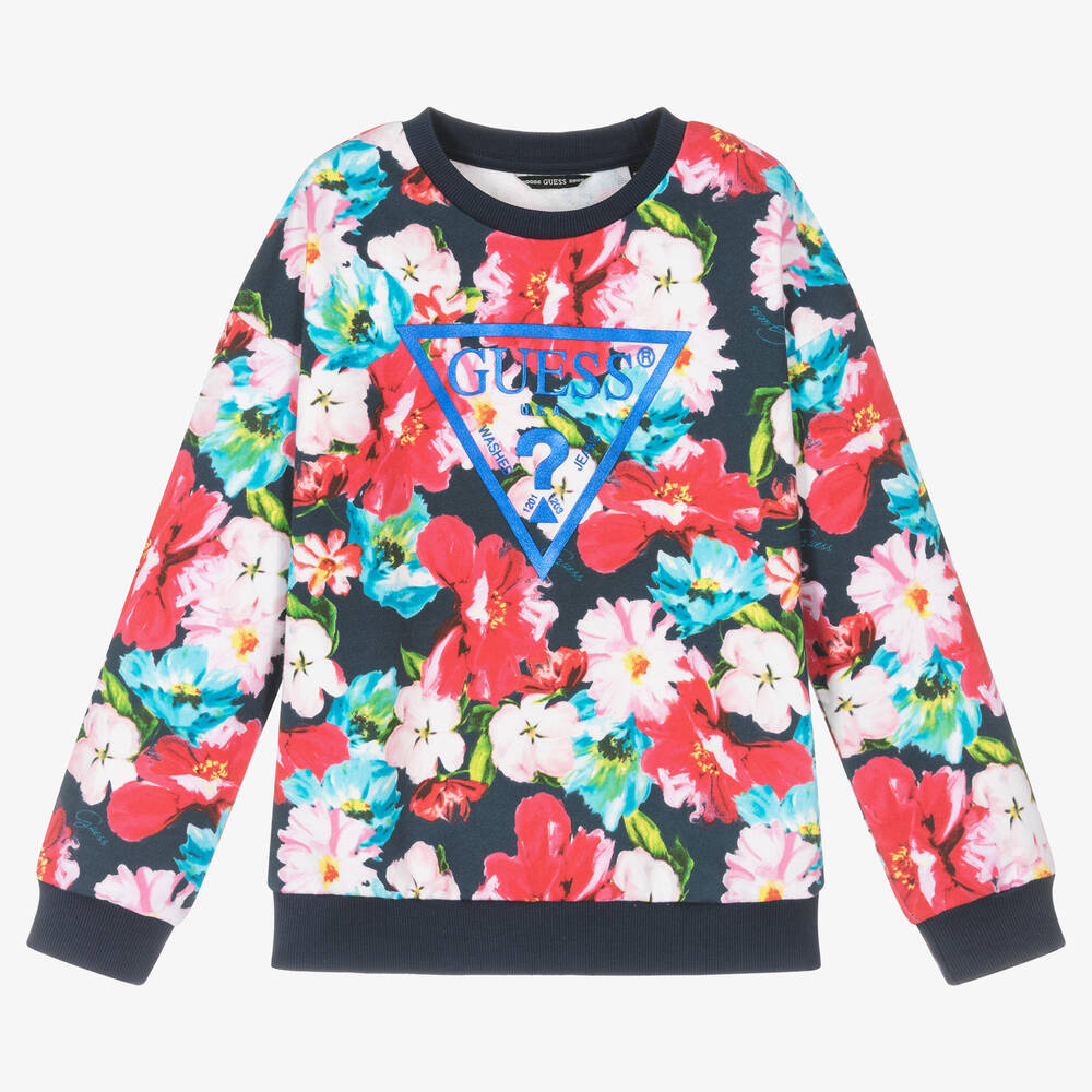 Guess-Разноцветный свитшот с цветами | Childrensalon Outlet
