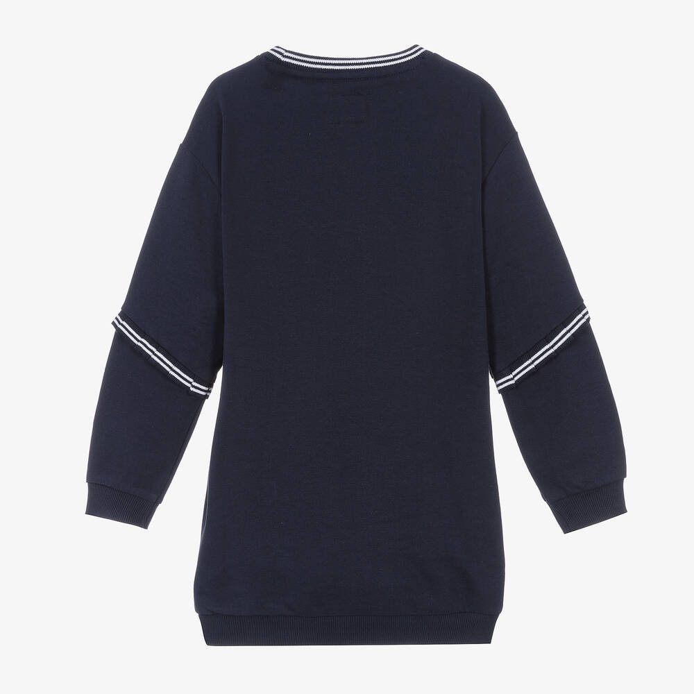 Guess Girls Navy Blue Heart Dress Childrensalon Outlet