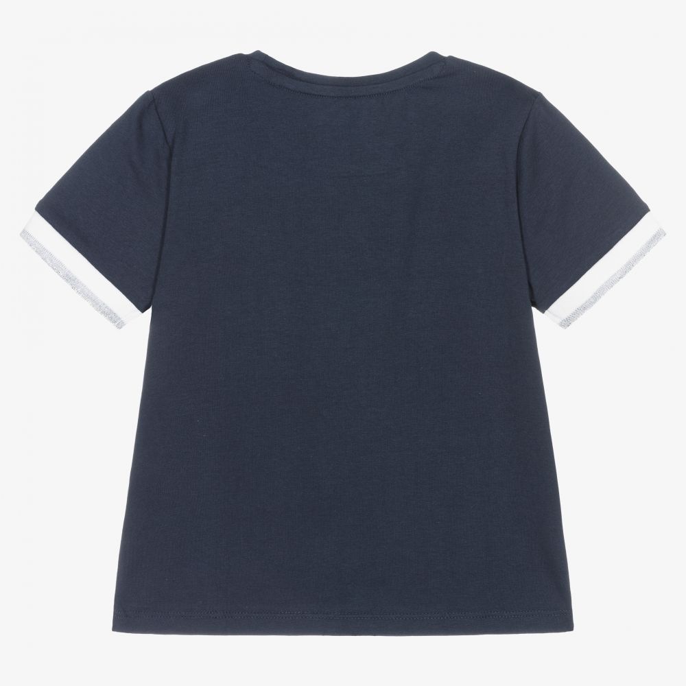 Girls navy blue t shirt discount