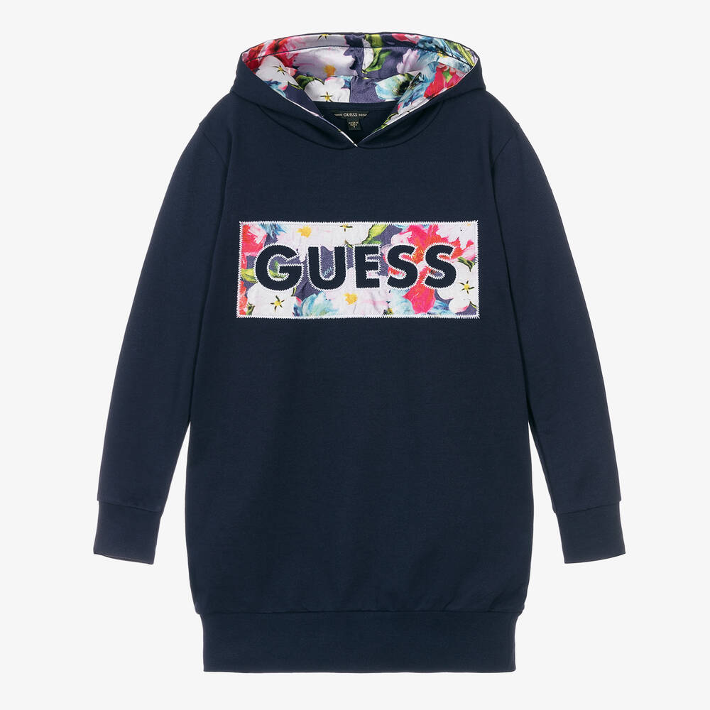 Guess - Girls Navy Blue Sweatshirt Dress | Childrensalon