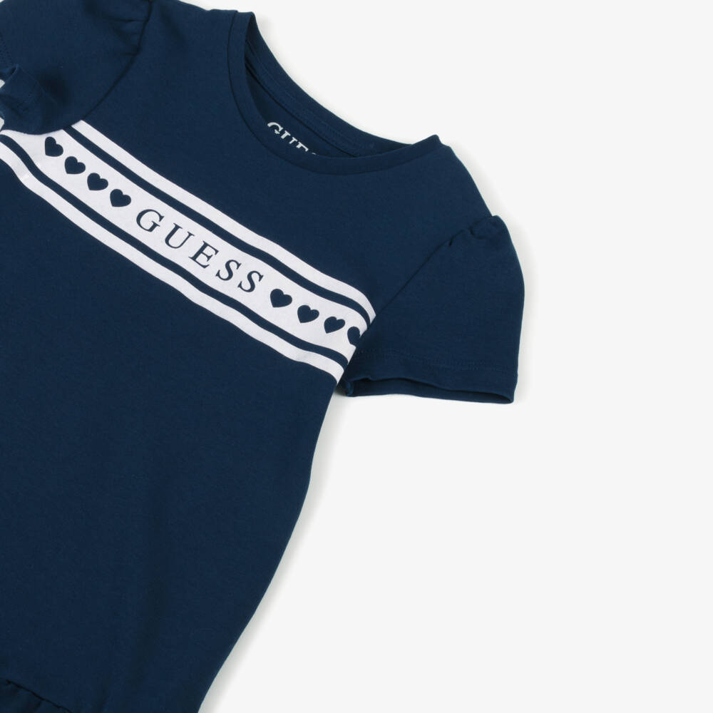Guess-Girls Navy Knitted Ruffle Delight | Childrensalon Outlet