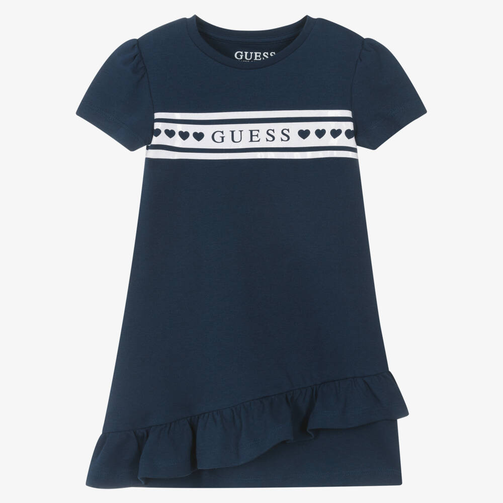 Guess-Girls Navy Knitted Ruffle Delight | Childrensalon Outlet