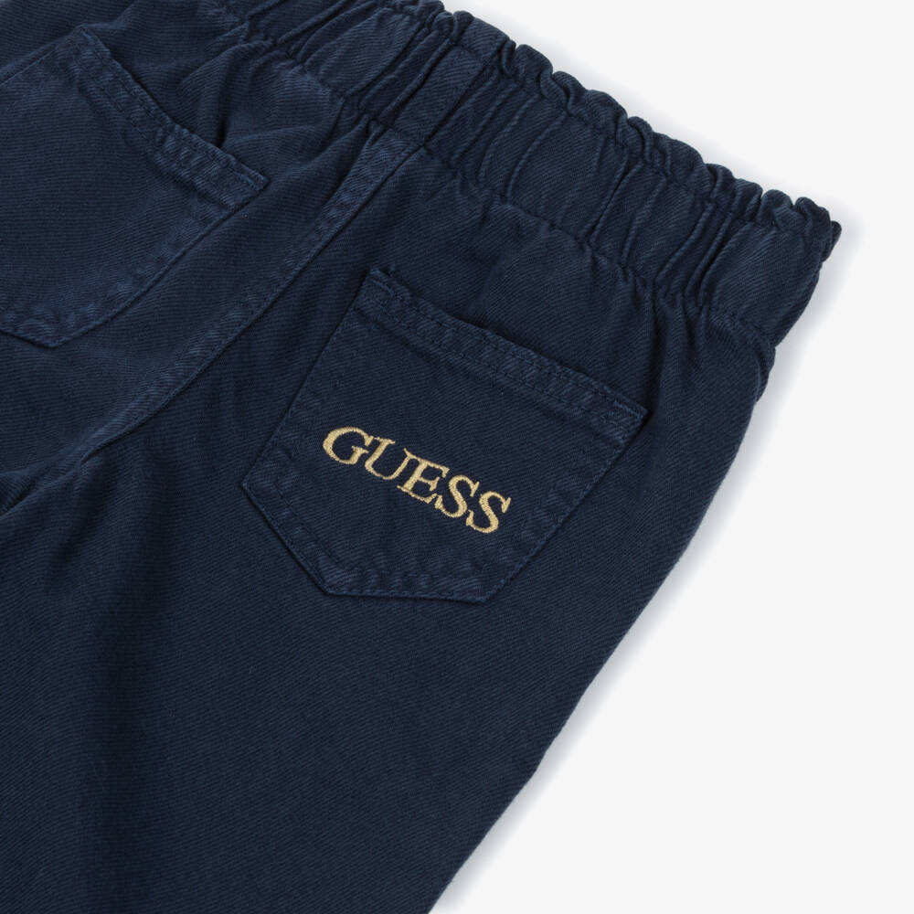 Guess-Girls Navy Relaxed Denim Pants | Childrensalon Outlet
