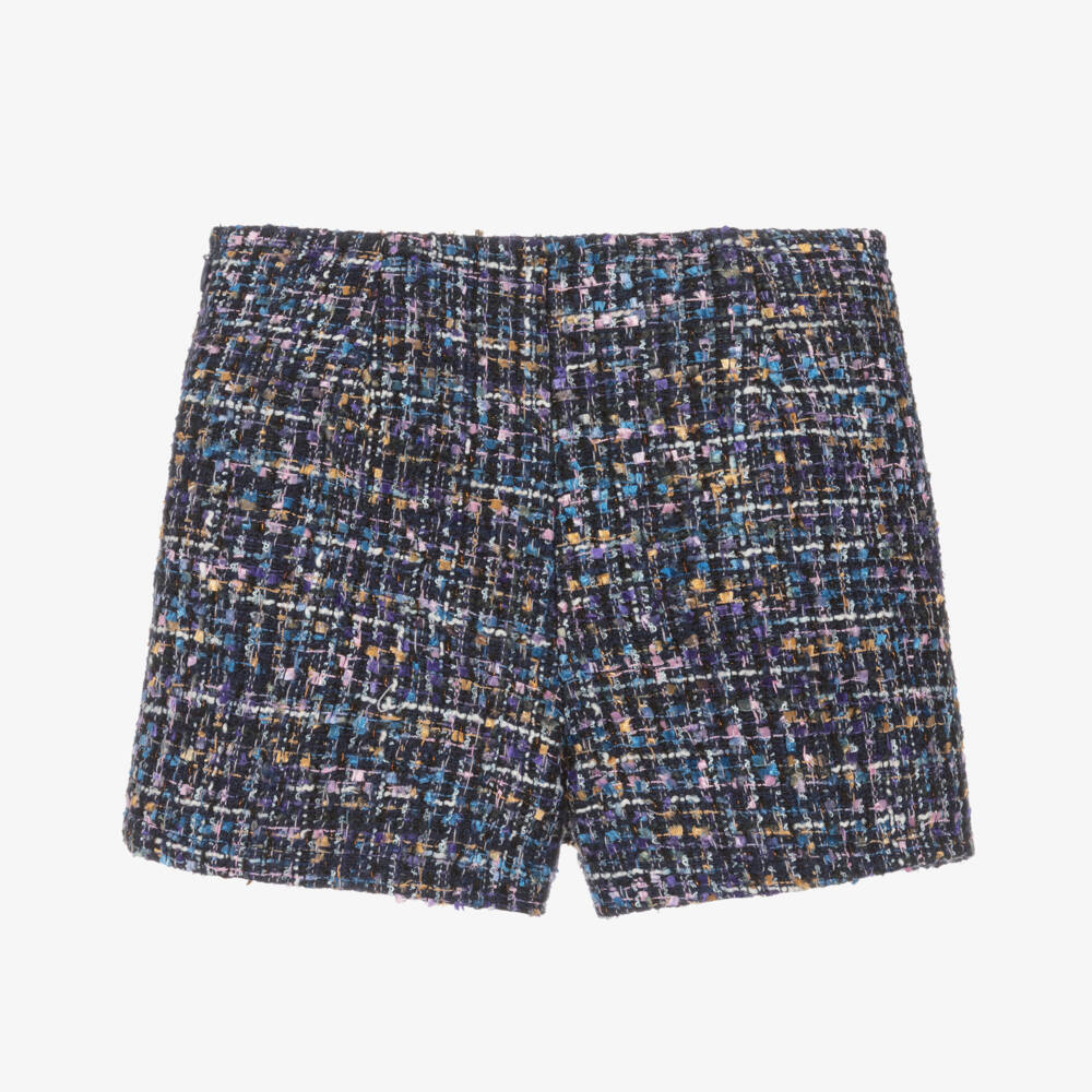 Guess-Girls Navy Tweed Skirt Shorts | Childrensalon Outlet