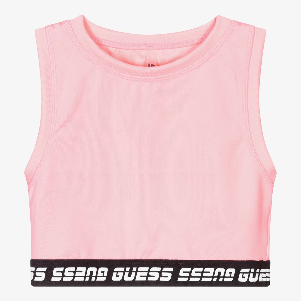 Guess - Неоново-розовый укороченный топ для девочек | Childrensalon