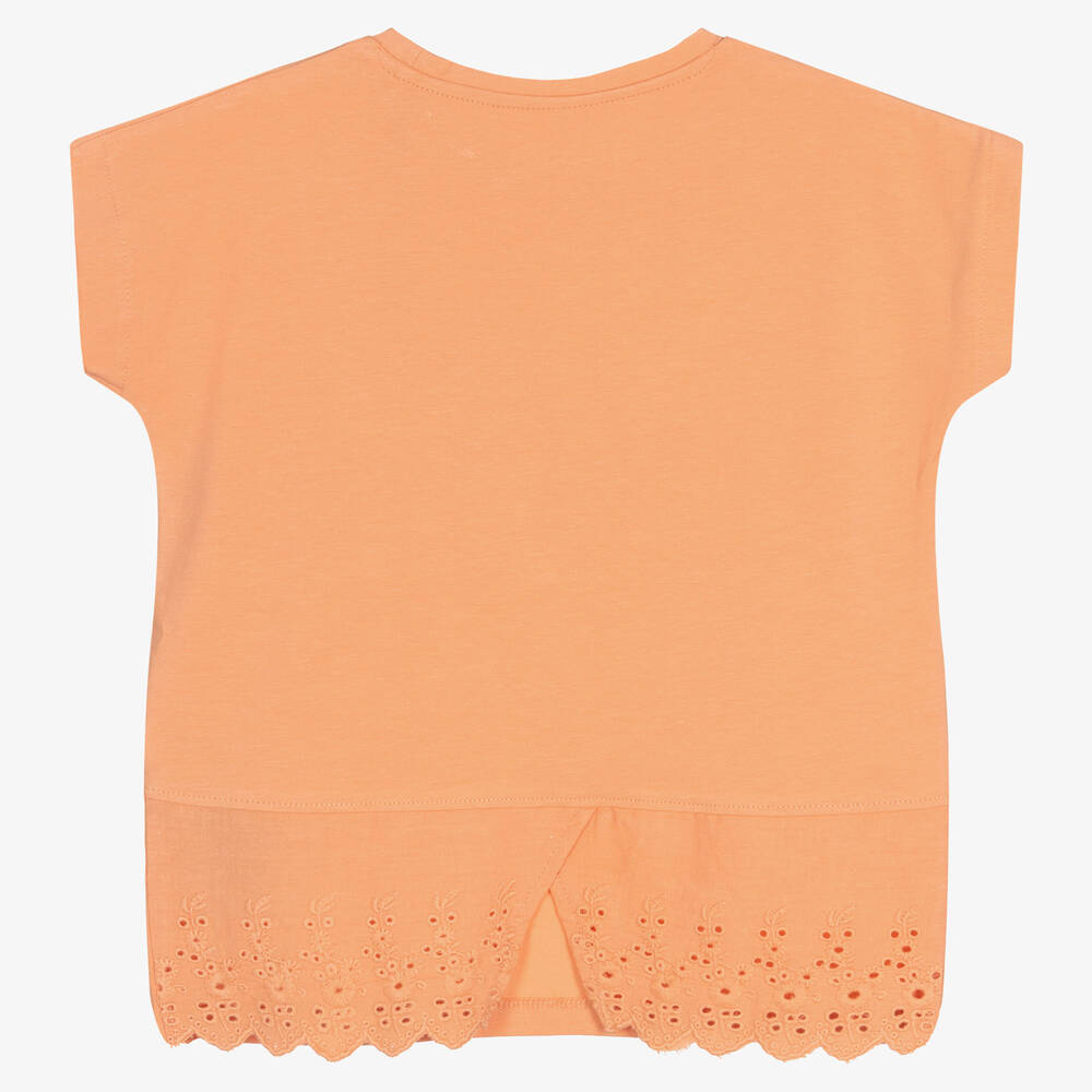 GUESS 売れ筋商品|||ゲス Tシャツ トップス レディース Tops Orange Guess（ゲス）の「GUESS Originals Grid Baby Tee（Tシャツ