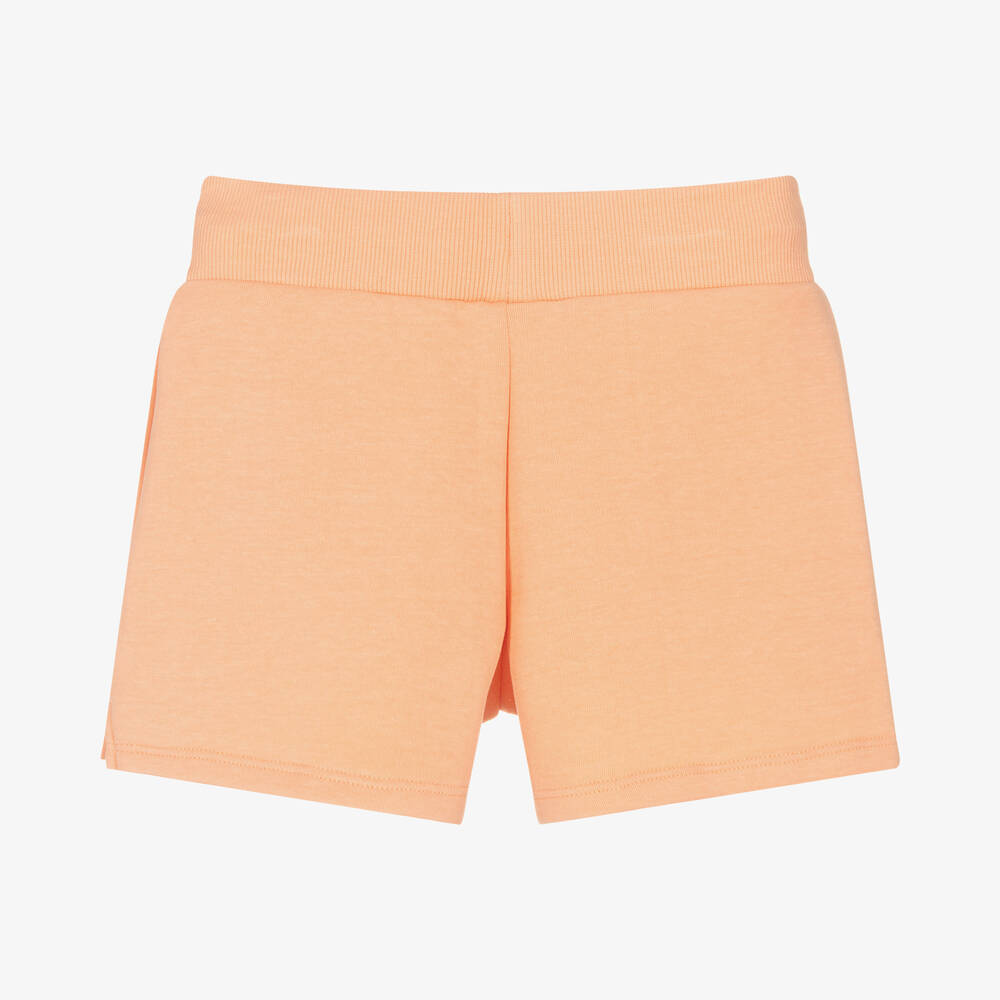 Guess-Girls Orange Jersey Logo Shorts | Childrensalon Outlet