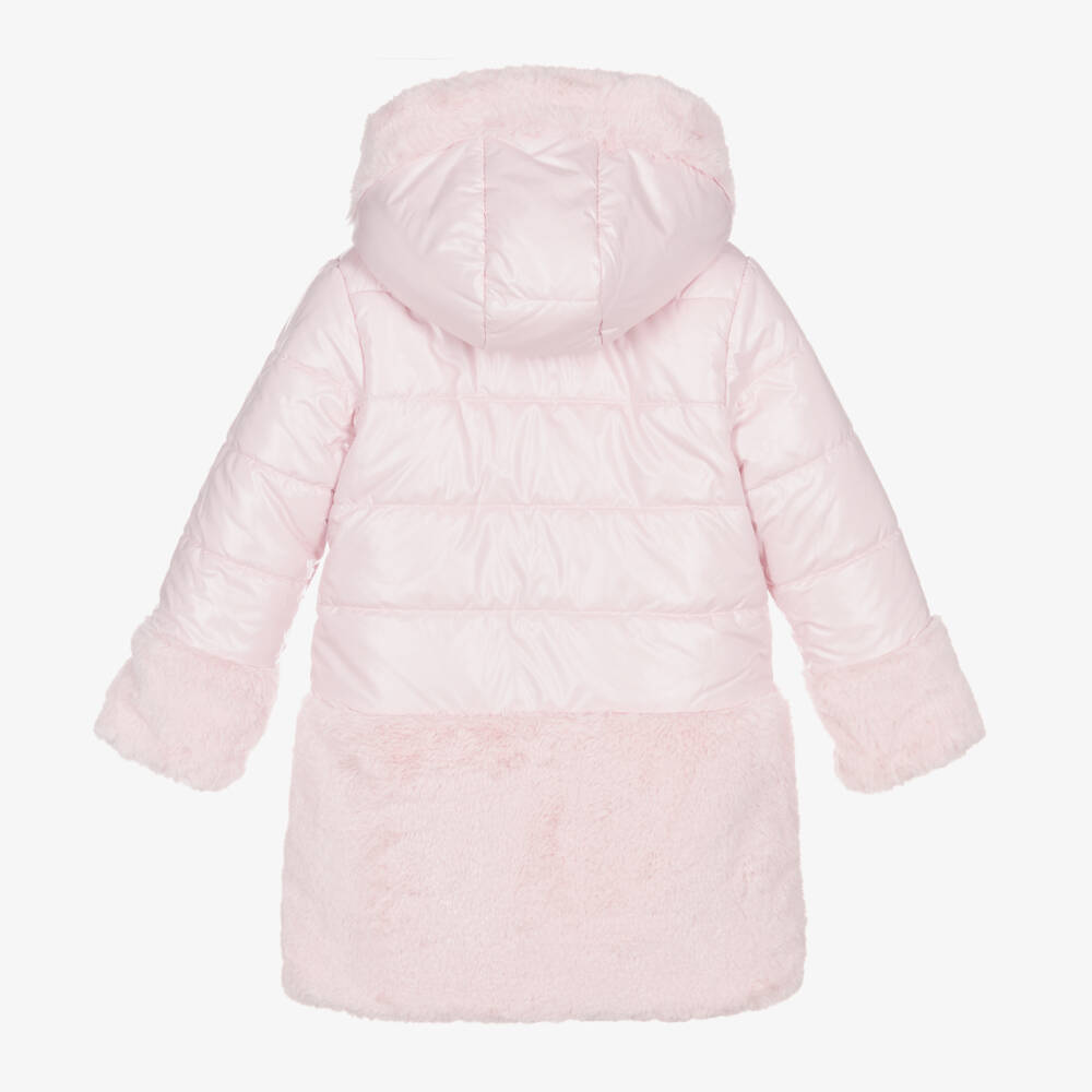 Guess-Girls Pale Pink Reversible Coat | Childrensalon Outlet