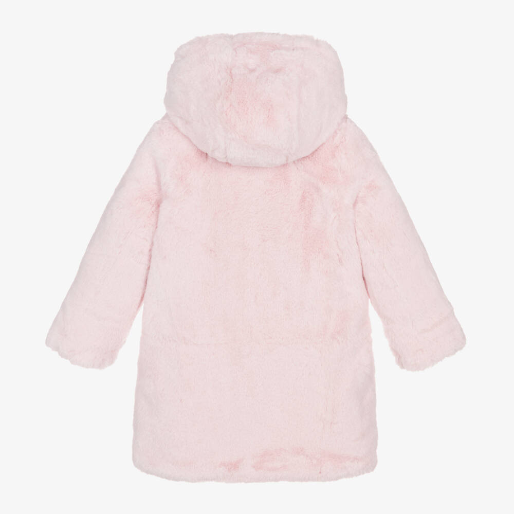 Guess-Girls Pale Pink Reversible Coat | Childrensalon Outlet