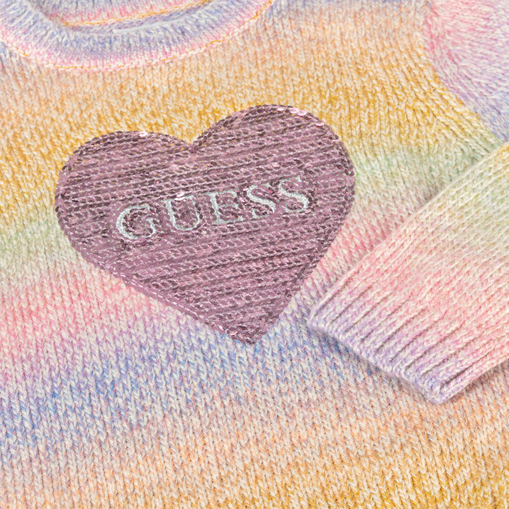 Guess-Girls Pastel Stripe Knit Jumper | Childrensalon Outlet