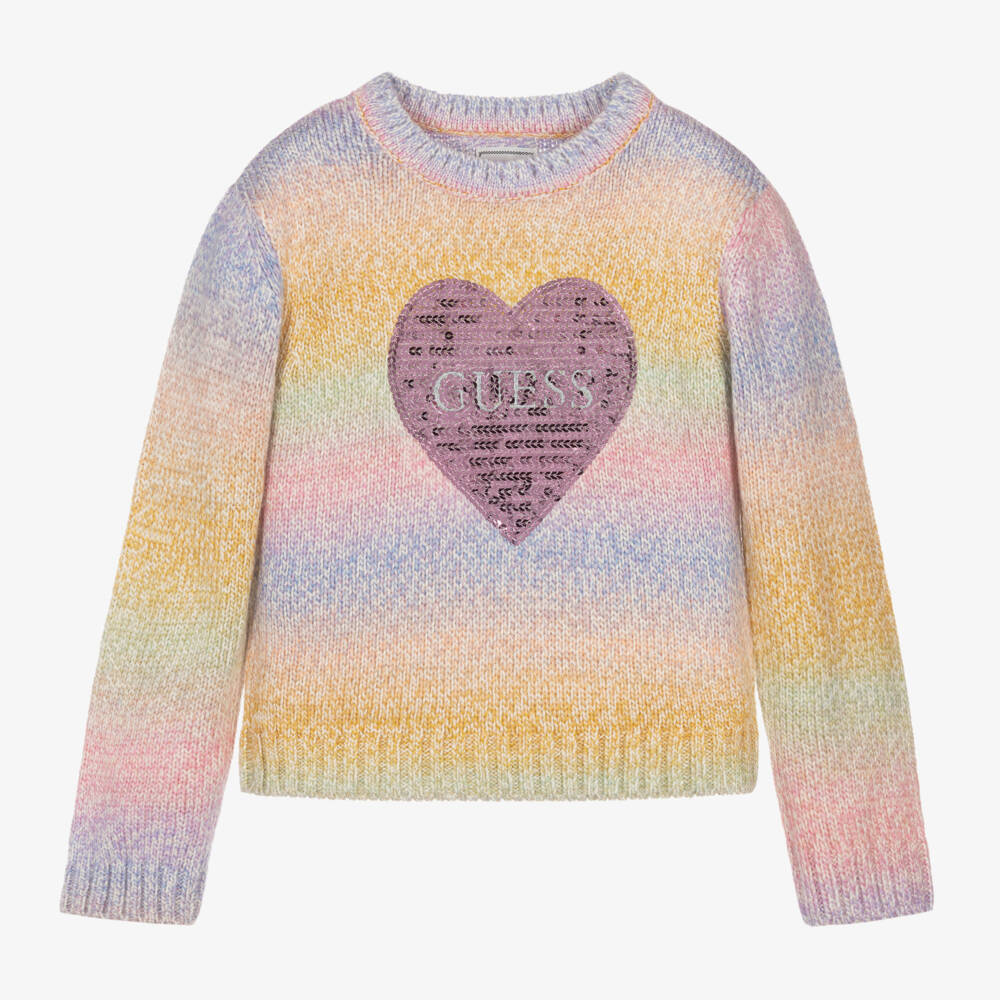 Guess-Girls Pastel Stripe Knit Jumper | Childrensalon Outlet