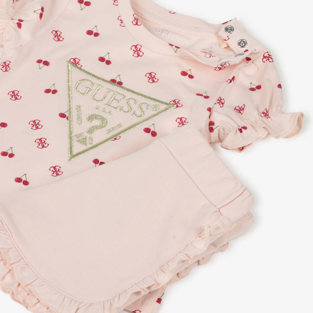 Guess-Girls Peachy Pink Summer Set | Childrensalon Outlet
