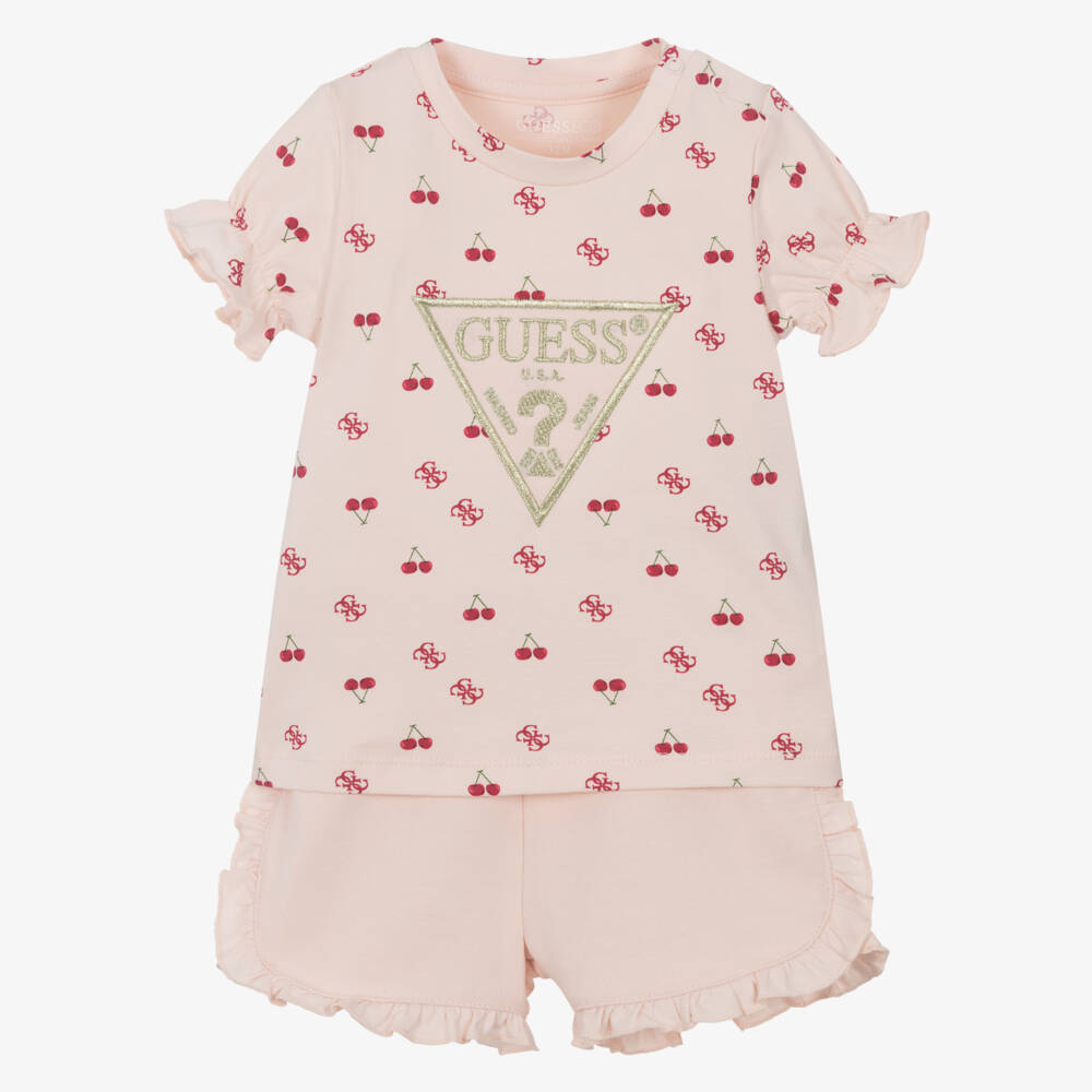 Guess-Girls Peachy Pink Summer Set | Childrensalon Outlet
