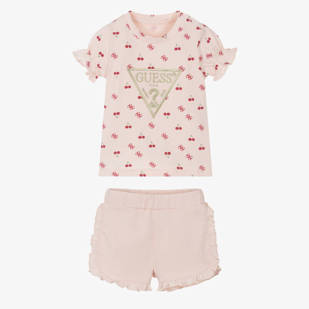 Guess-Girls Peachy Pink Summer Set | Childrensalon Outlet