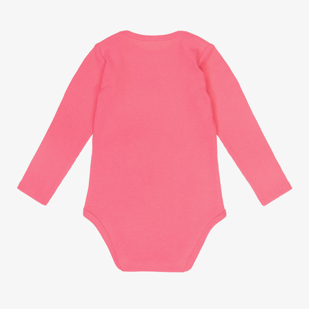 Guess-Girls Pink & Beige Cotton Bodysuits Trio | Childrensalon Outlet