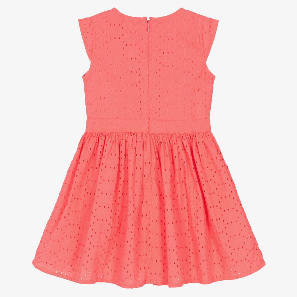 Guess-Girls Pink Broderie Anglaise Dress | Childrensalon Outlet
