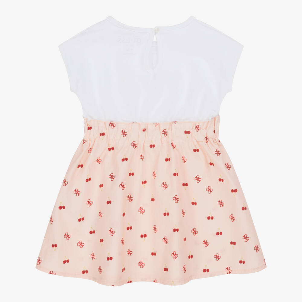 Guess-Розовый хлопковый ансамбль с вишнями для девочек | Childrensalon Outlet